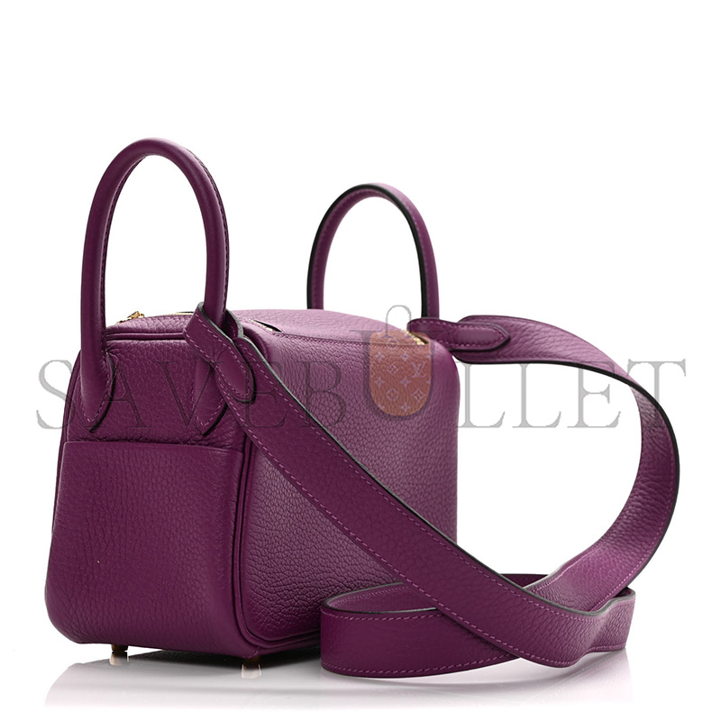 H**mes TAURILLON CLEMENCE MINI LINDY 19ANEMONE H079086CCN5 (19*12.5*9cm)